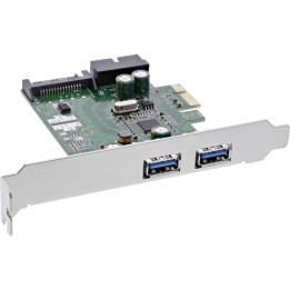 InLine? Schnittstellenkarte, 2x2x USB 3.0, PCIe, mit SATA Strom  LP-Slotblech