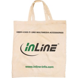 22324C - InLine® Canvas Tragetasche, woodline, natur, 42x12x38cm, mit Henkel