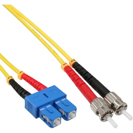 LWL câble duplex, ST/SC, 9/125µm, 15m
