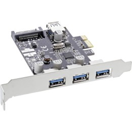 InLine? Schnittstellenkarte, 3x1x USB 3.2 Gen.1, PCIe, SATA  LP-Slotblech