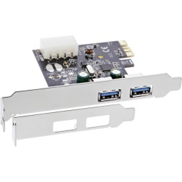 76666F - InLine? Schnittstellenkarte, 2x USB 3.0, PCIe, inkl. Low-Profile Slotblech
