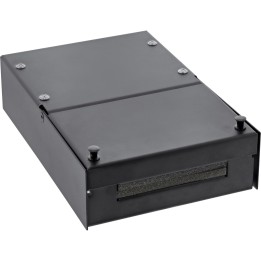 InLine? Anschlussdose Aufputz f?r 4x Keystone RJ45 Buchse, Metall, schwarz