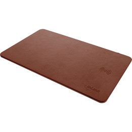 InLine? Maus-Pad, Wireless Charging, 370x225x7mm, braun