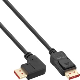 17152R - InLine® Câble DisplayPort 1.4, 8K4K, angle droit, noir/or, 2m