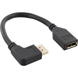 17159L - InLine® Câble adaptateur DisplayPort 1.4 ST/BU, 8K4K, angle gauche