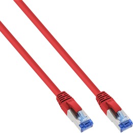 76833R - InLine® Patchkabel, S/FTP (PiMf), Cat.6A, 500MHz, halogenfrei, Kupfer, rot, 0,3m