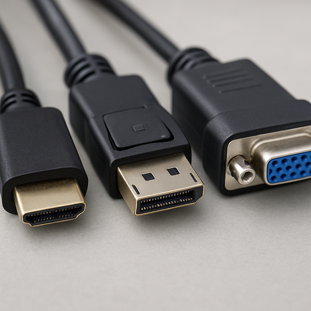 Comparaison des connecteurs HDMI, DisplayPort et VGA pour intégration professionnelle